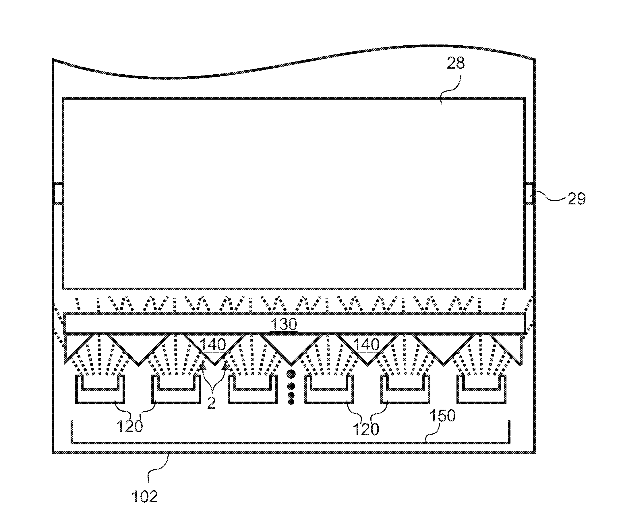 Gas system for reactive deposition process