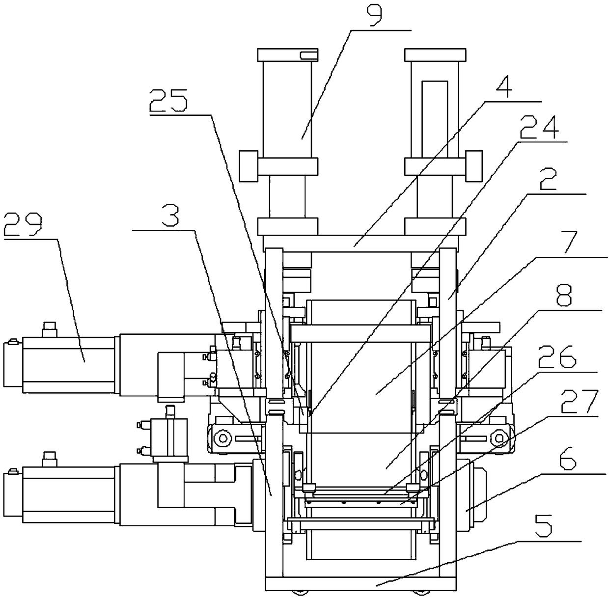 Battery pole sheet coating device