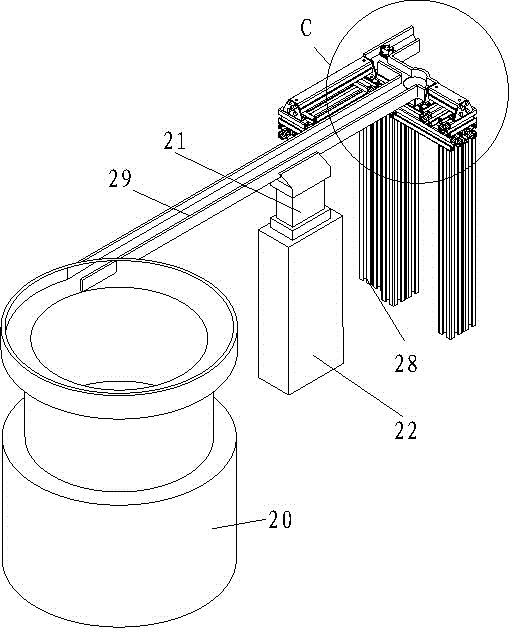 Body feeding mechanism of plug welding machine