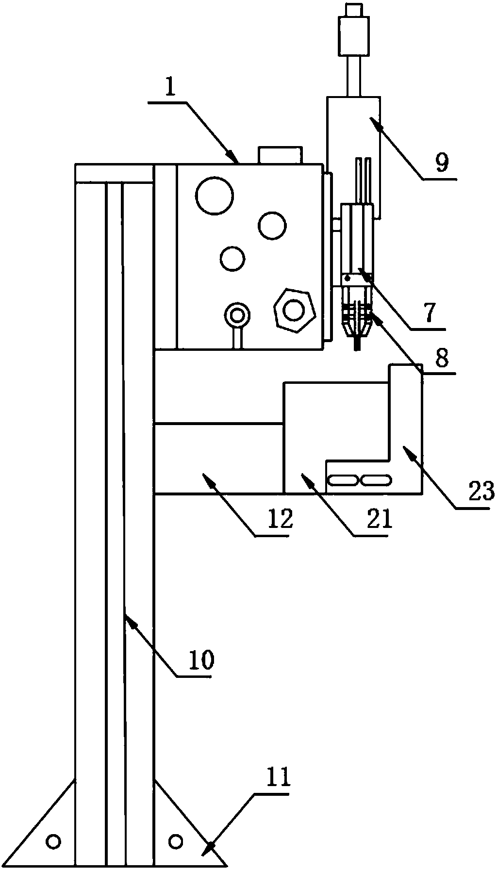 Grabbing, correcting, positioning and shearing mechanism of automatic foot cutter