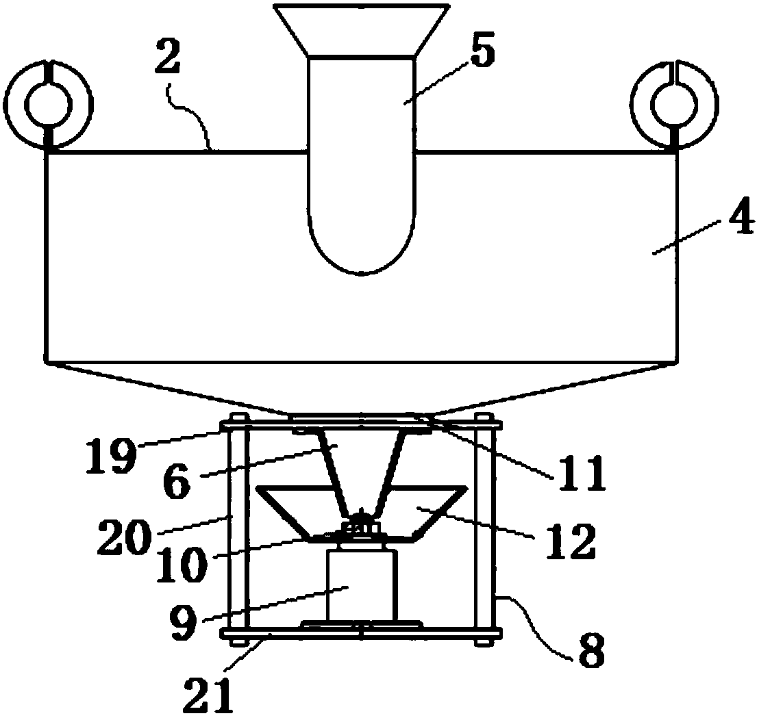 A multi-rotor unmanned helicopter for throwing granules