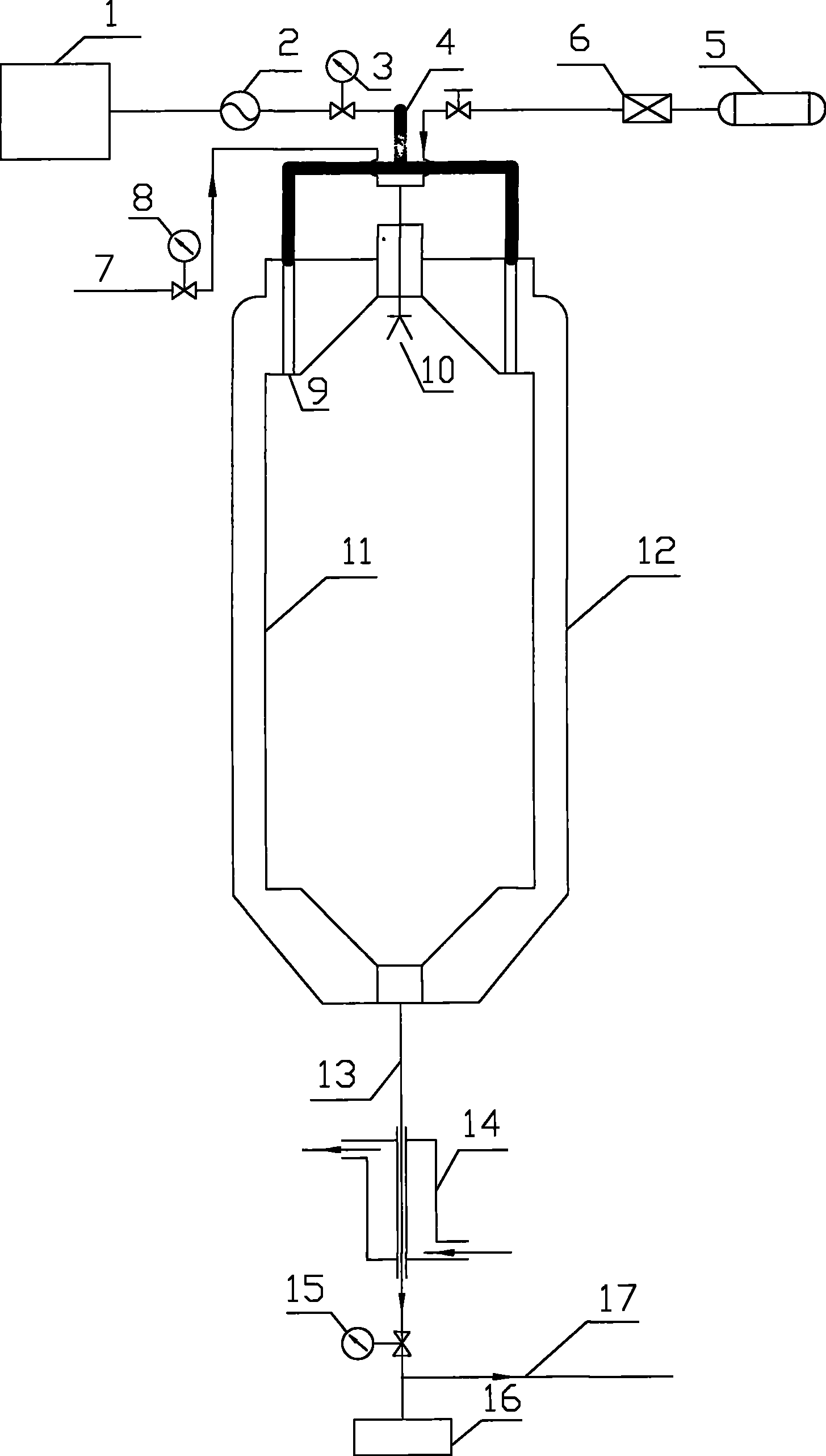 Method for preparing synthetic gas by gasifying biological oil and device thereof