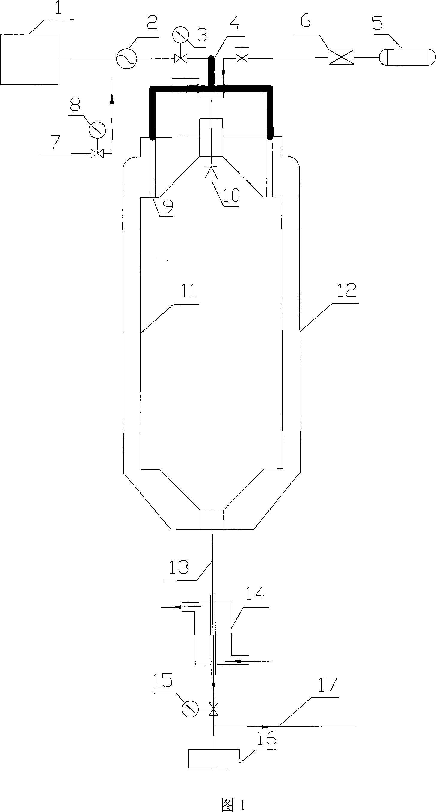 Method for preparing synthetic gas by gasifying biological oil and device thereof