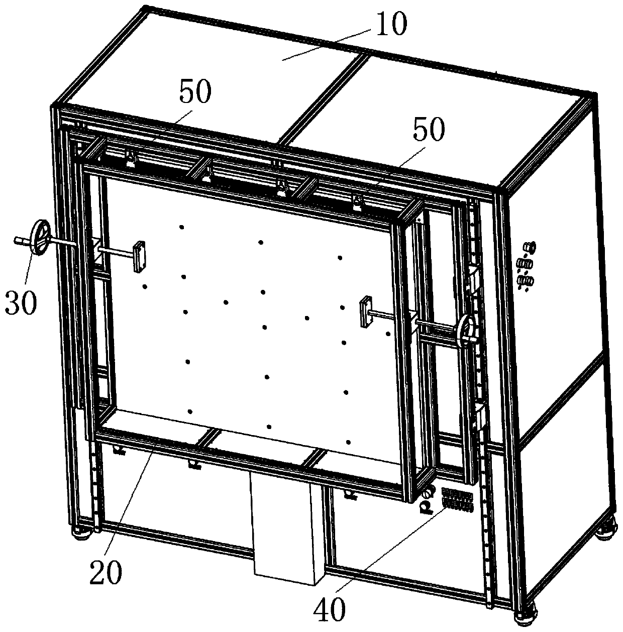 Metering box temperature rise test device