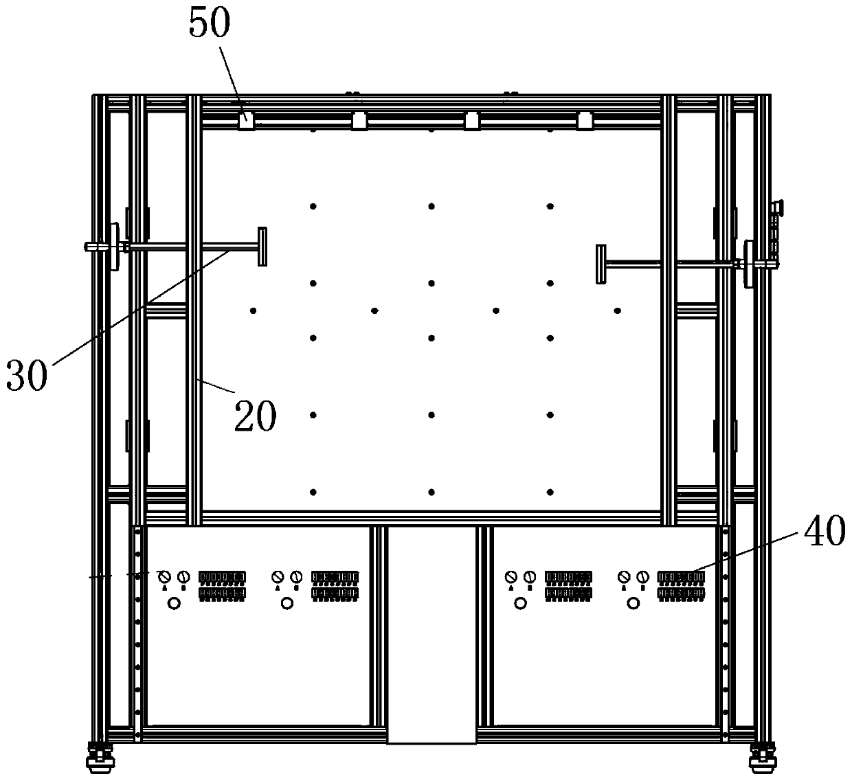 Metering box temperature rise test device