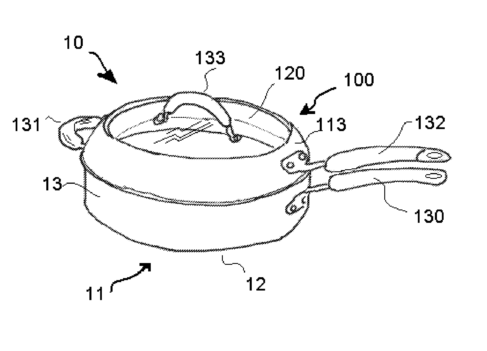 Cookware with Multiple Component Lid