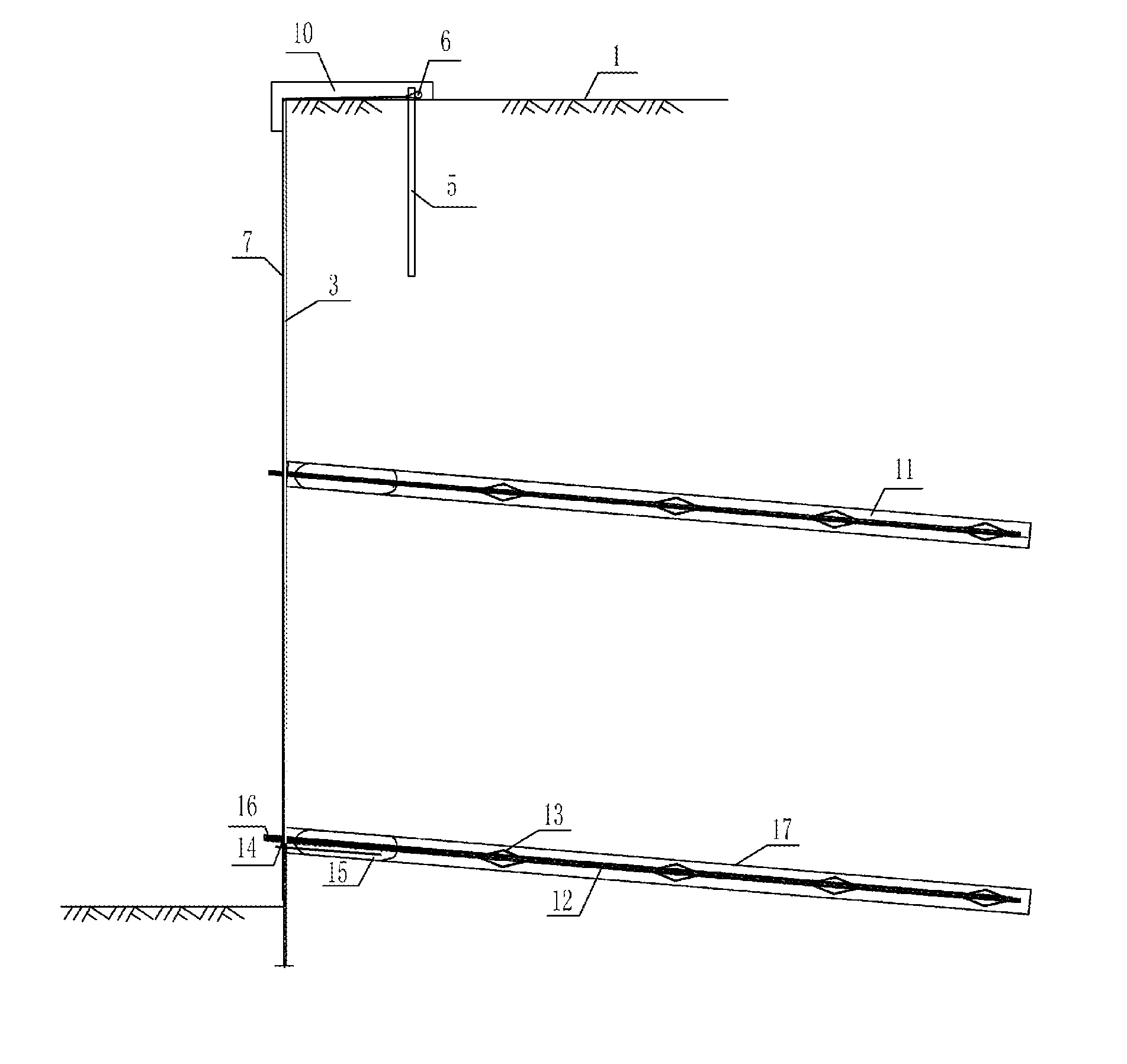 Polymer grouting method for constructing vertical supporting system