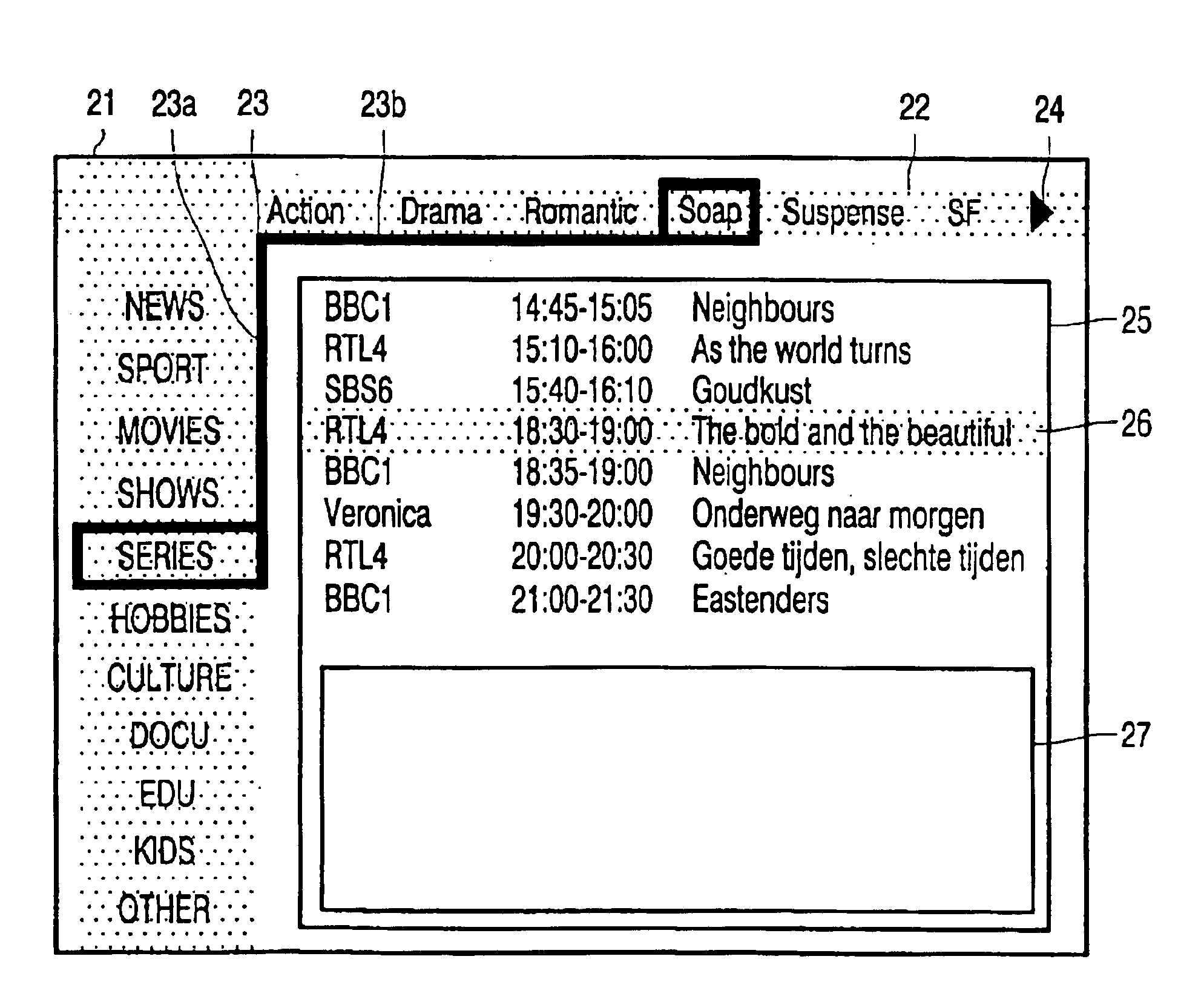 Method and apparatus for displaying a multi-level menu