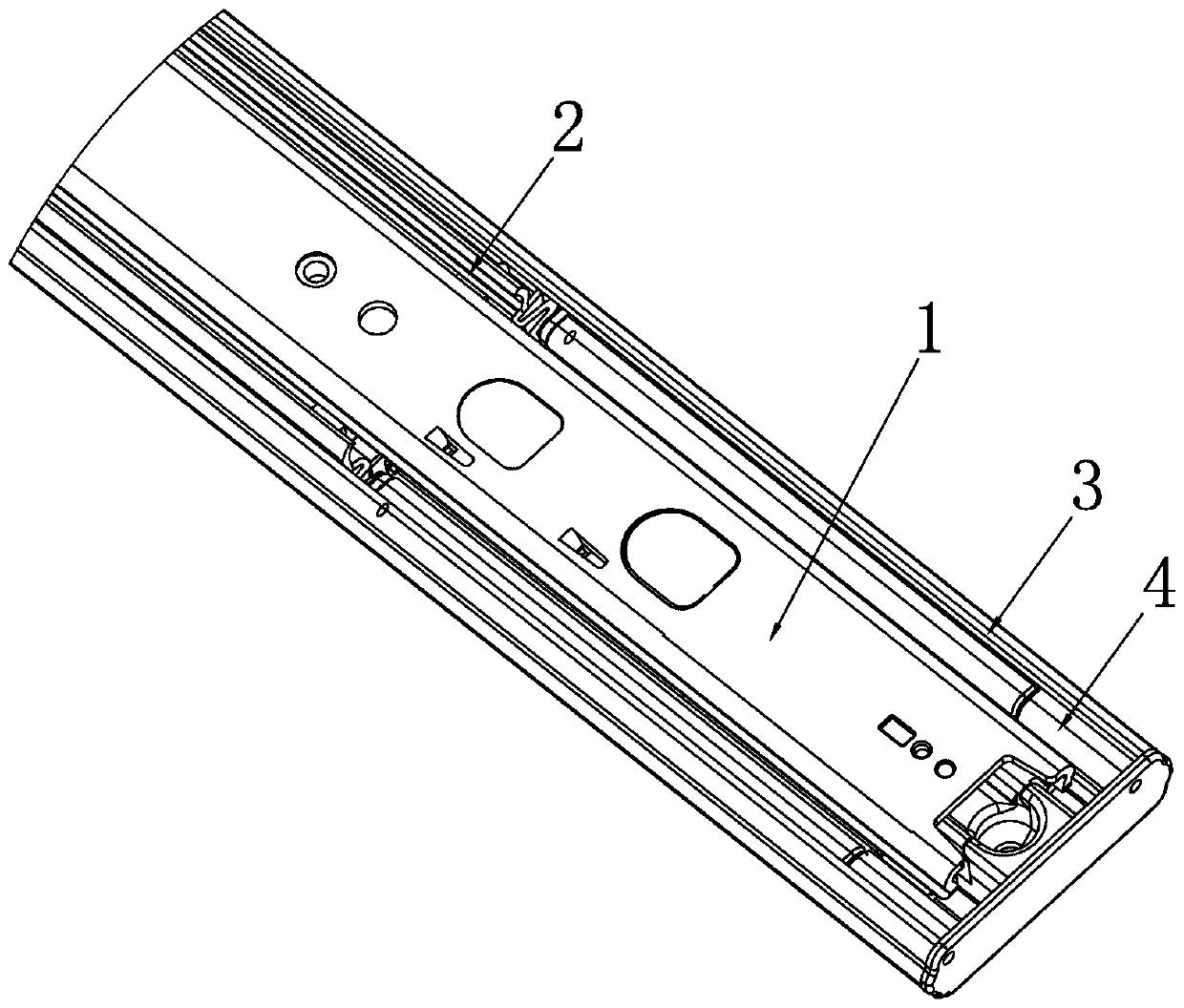 Drawer guide rail with buffer resetting and pressing rebound opening functions