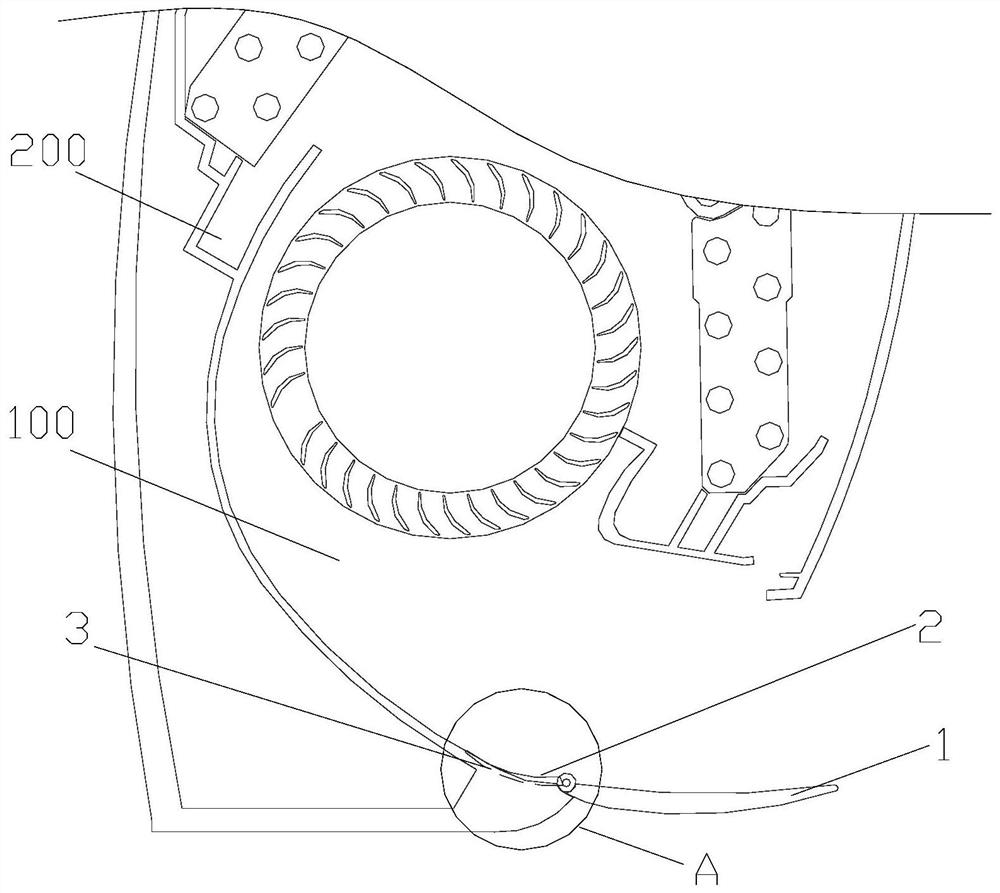 Air guide structure and air conditioner with same