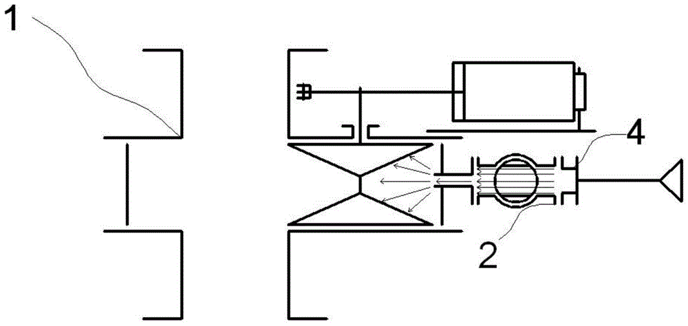 Disc valve with mechanical linkage of main and auxiliary valves