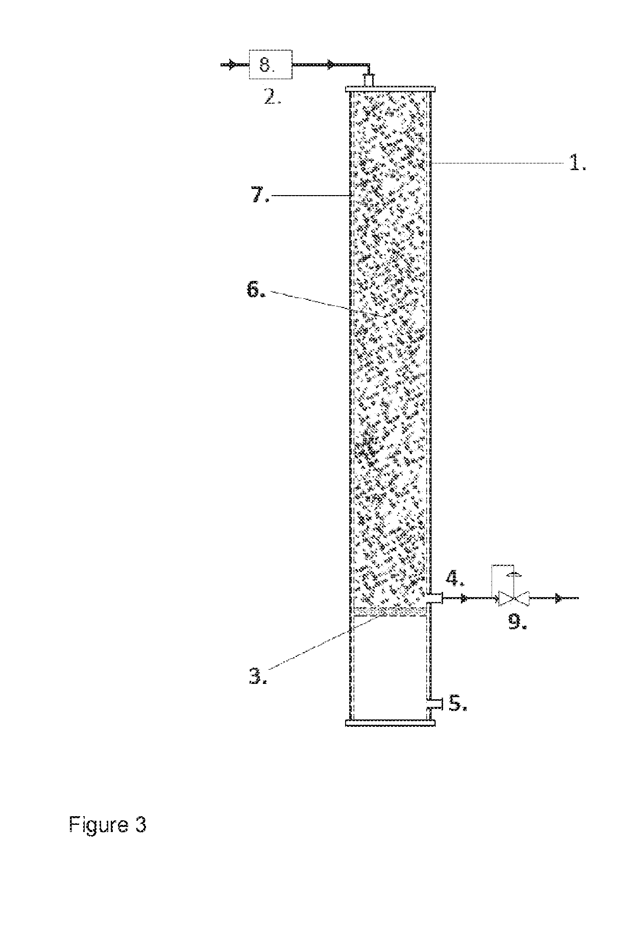 Solid state fermentation reactor equipped with active support material