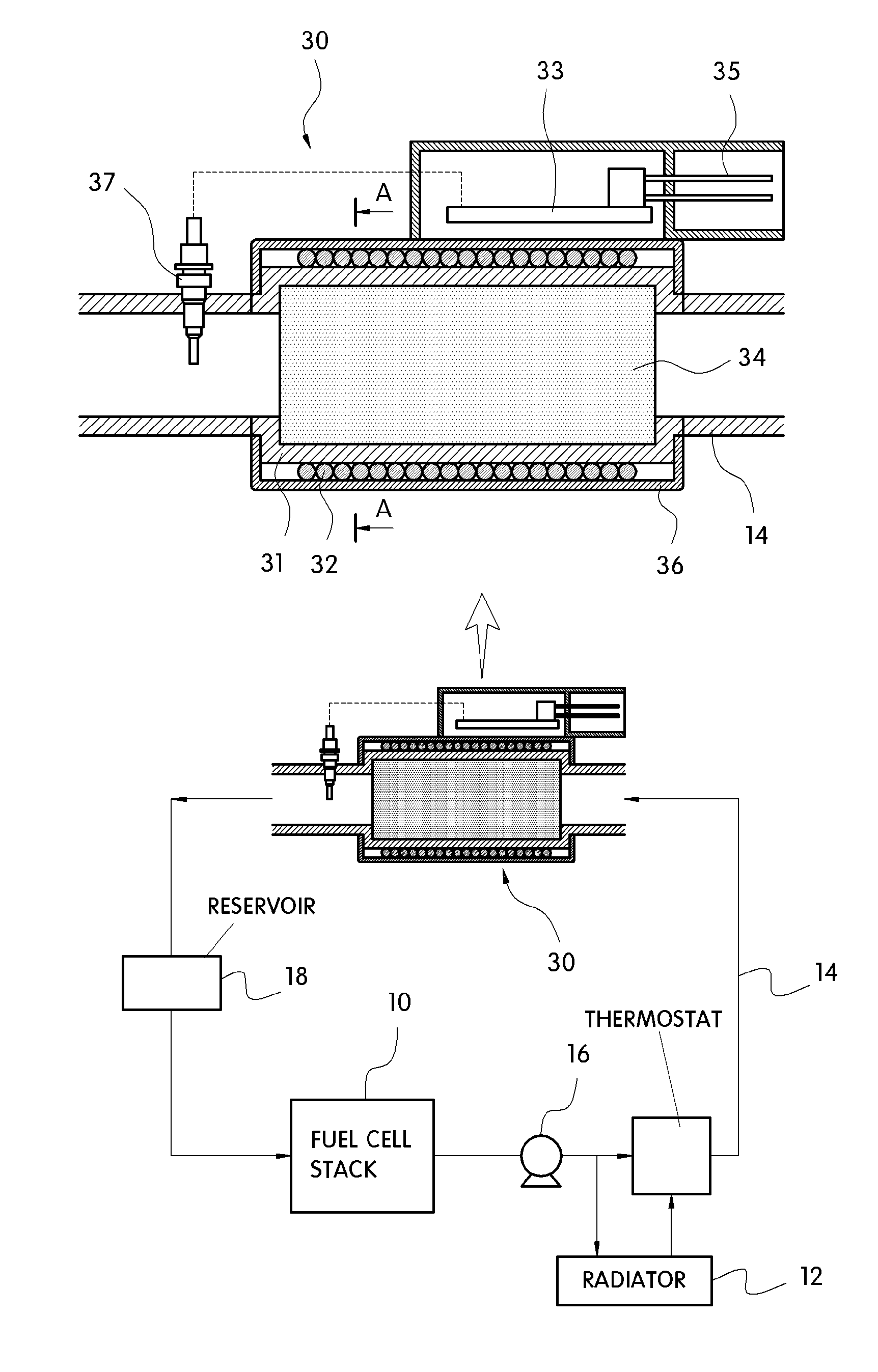 Induction heating device for fuel cell system