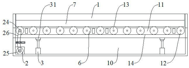 A wind blade conveyor with electronically controlled hydraulic adjustment mechanism