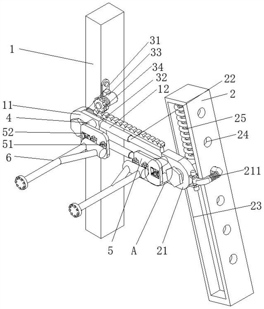 An adjustable support for a tower crane