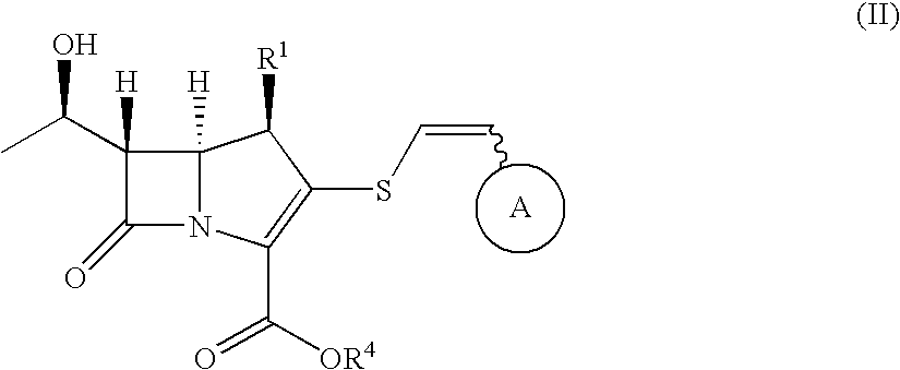 2-Thioethenyl substituted carbapenem derivatives