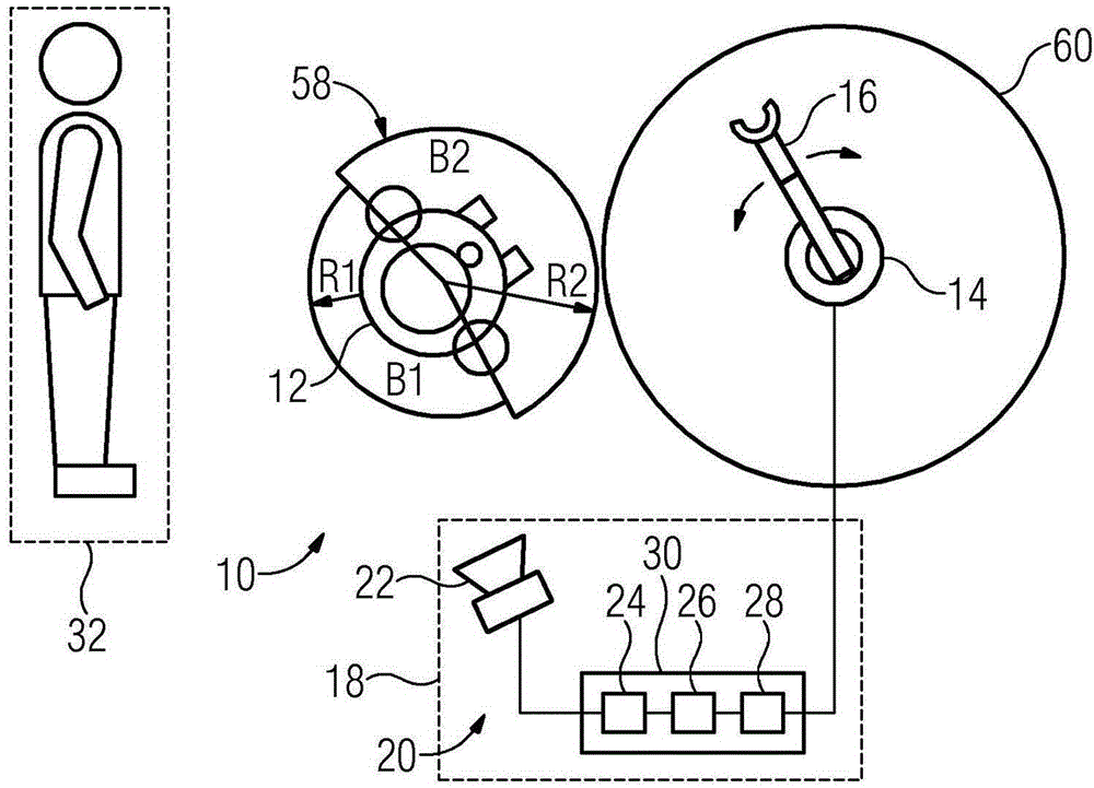 Robot arrangement and method for controlling a robot