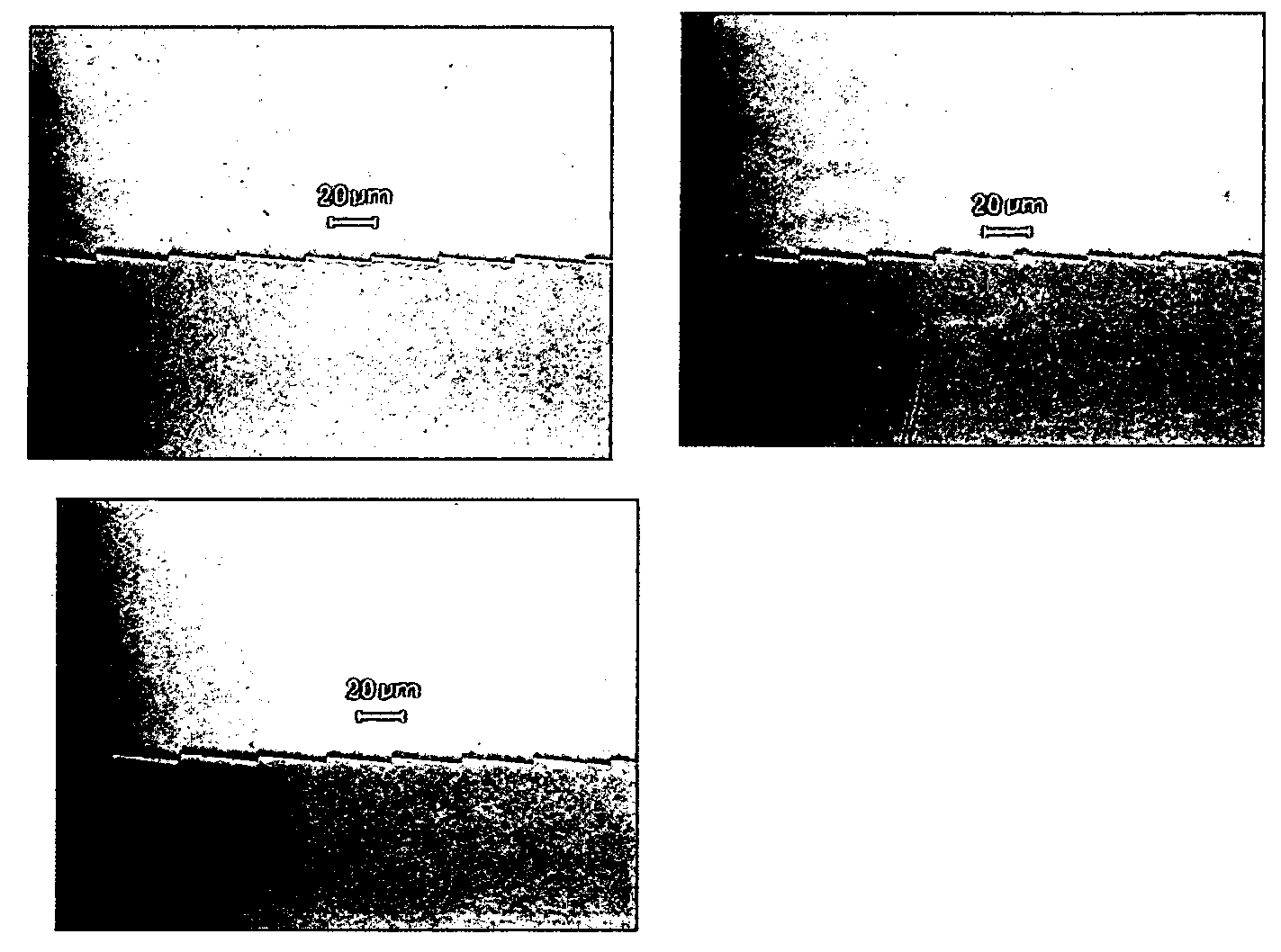 Article having a birefringent surface and microstructured features having a variable pitch or angles for use as a blur filter