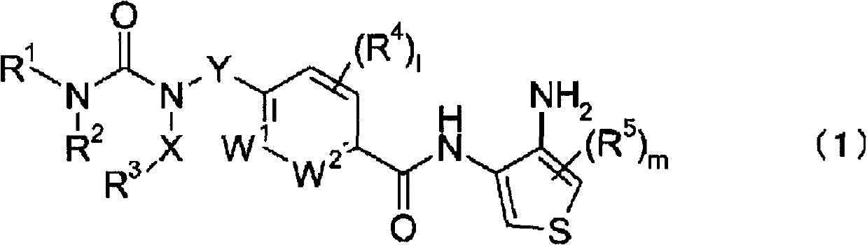 Novel thiophenediamine derivative having urea structure