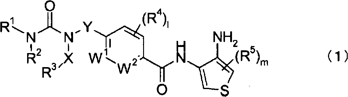 Novel thiophenediamine derivative having urea structure