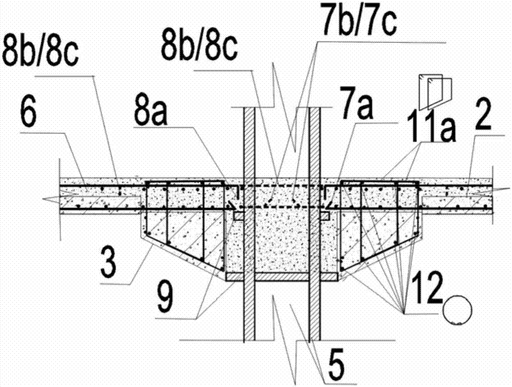 Plate-column structure node of profile steel column and column cap prefabricated component and construction method thereof