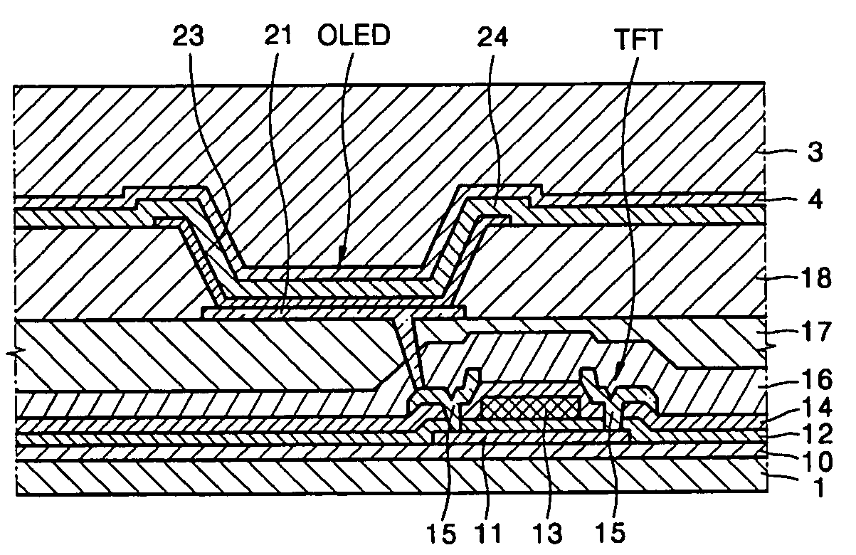 Organic light-emitting device having thin-film encapsulation portion, method of manufacturing the device, and apparatus for forming a film