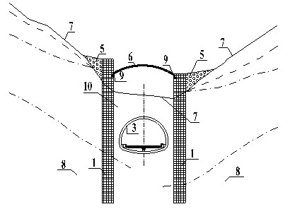 Anti-slide pile and frame arch combined structure and construction method