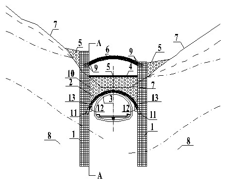 Anti-slide pile and frame arch combined structure and construction method