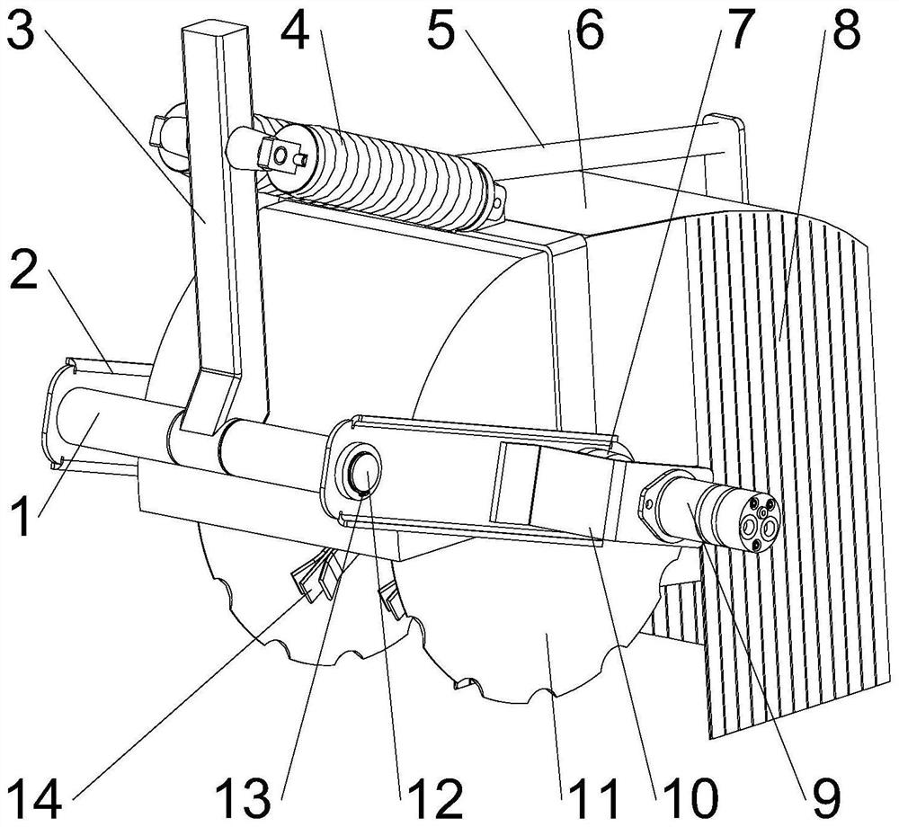 Differential speed stubble breaking type belt cleaning device