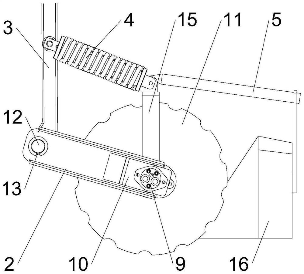 Differential speed stubble breaking type belt cleaning device