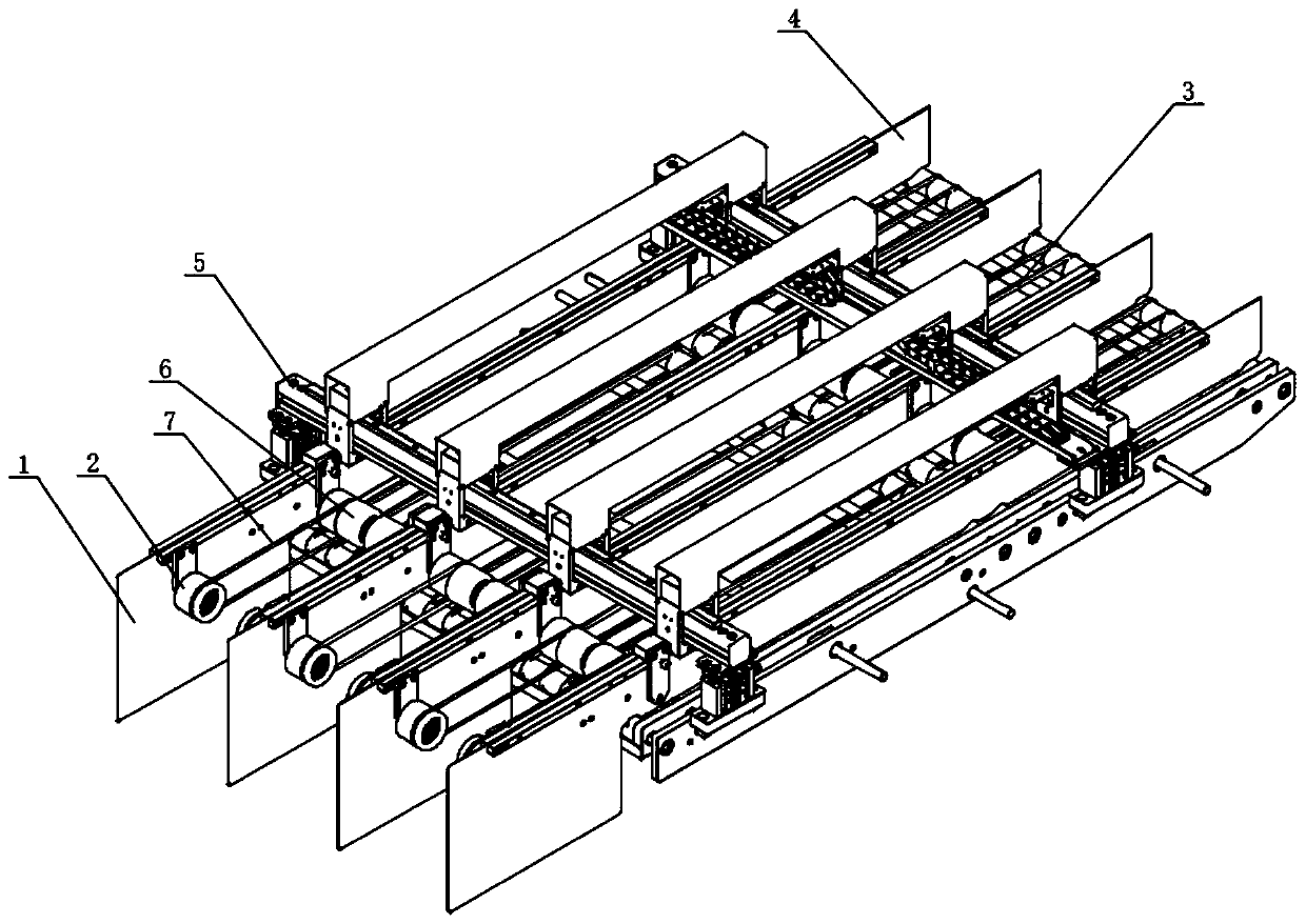 Sheet material stacking device