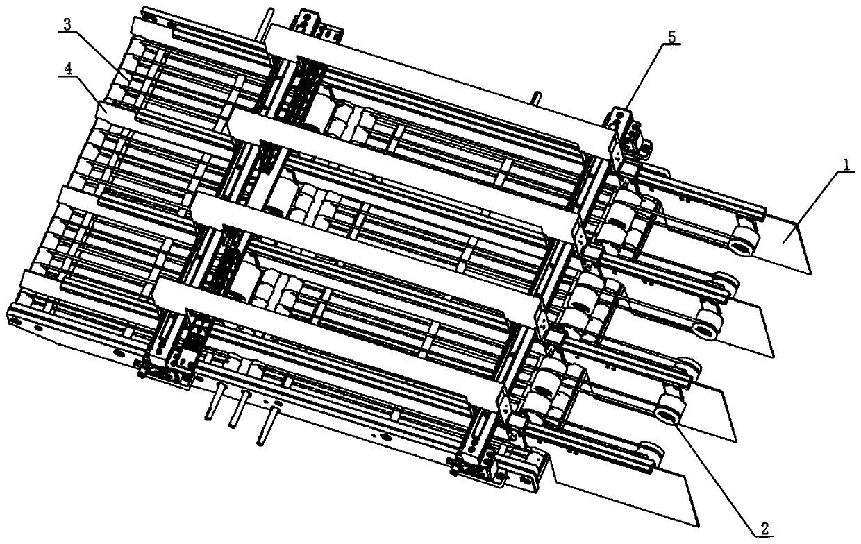 Sheet material stacking device