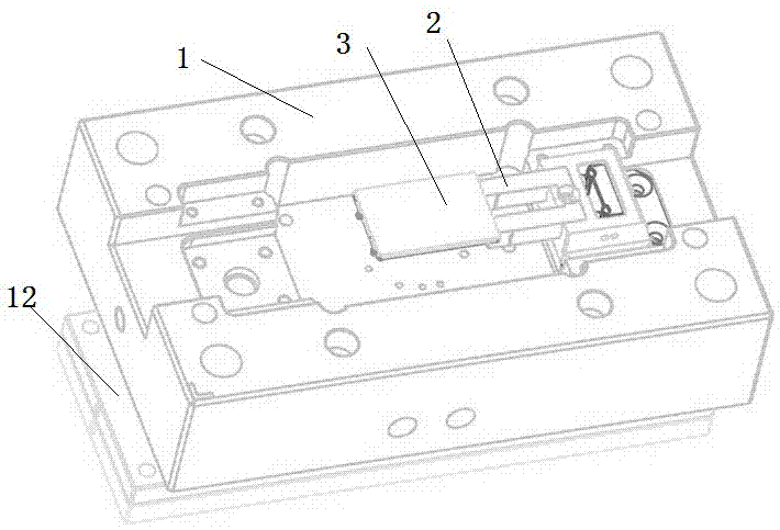 Double-color mold sliding block core-pulling delay mechanism and operating method thereof