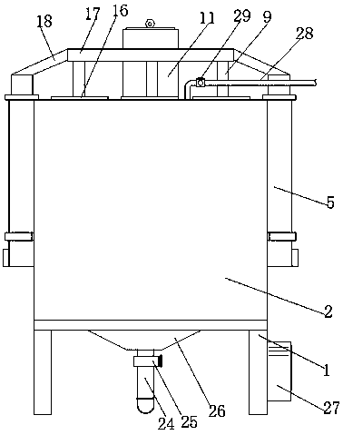 Cleaning device for obstetric nursing instrument