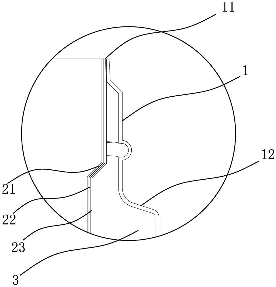 Composite vacuum cup and manufacturing process thereof