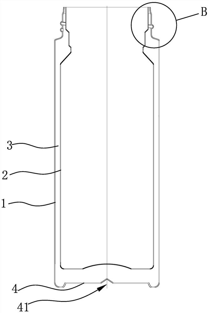 Composite vacuum cup and manufacturing process thereof