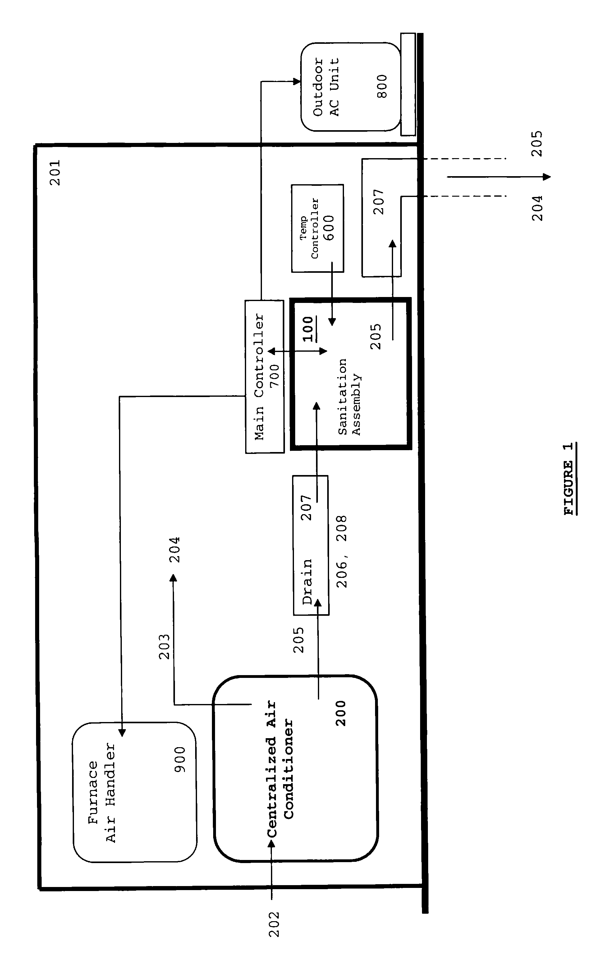 Self-sanitizing automated condensate drain cleaner and related method of use