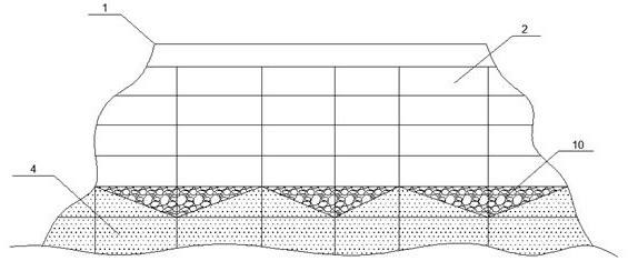 Earth and rockfill dam impermeable layer structure