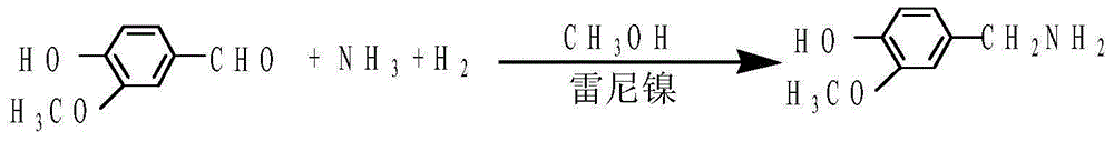 Preparation method of 3-methoxy-4-hydroxybenzylamine hydrochloride