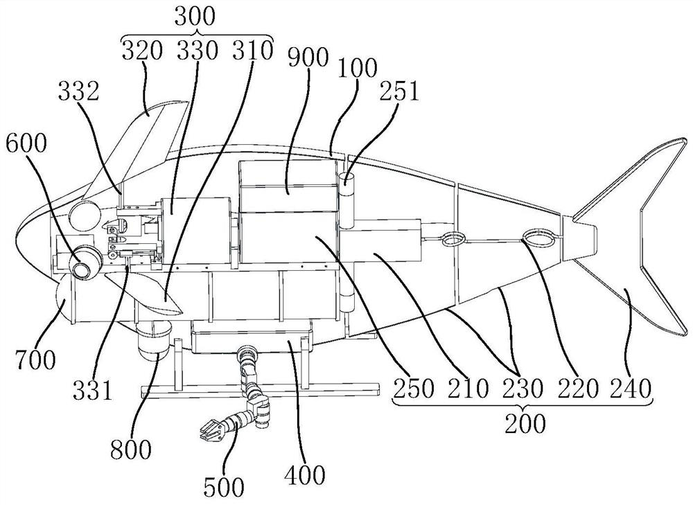 Bionic fishtail underwater robot