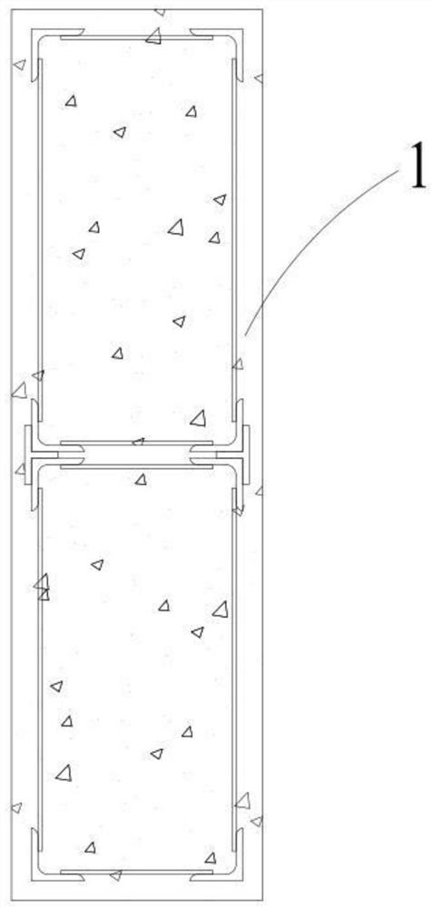 Combined light steel keel concrete mixed structure and construction method thereof