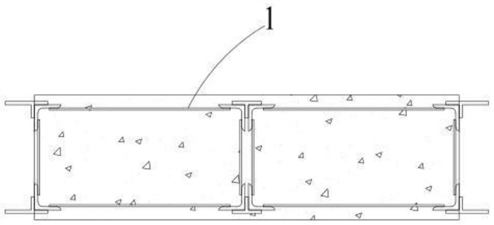 Combined light steel keel concrete mixed structure and construction method thereof