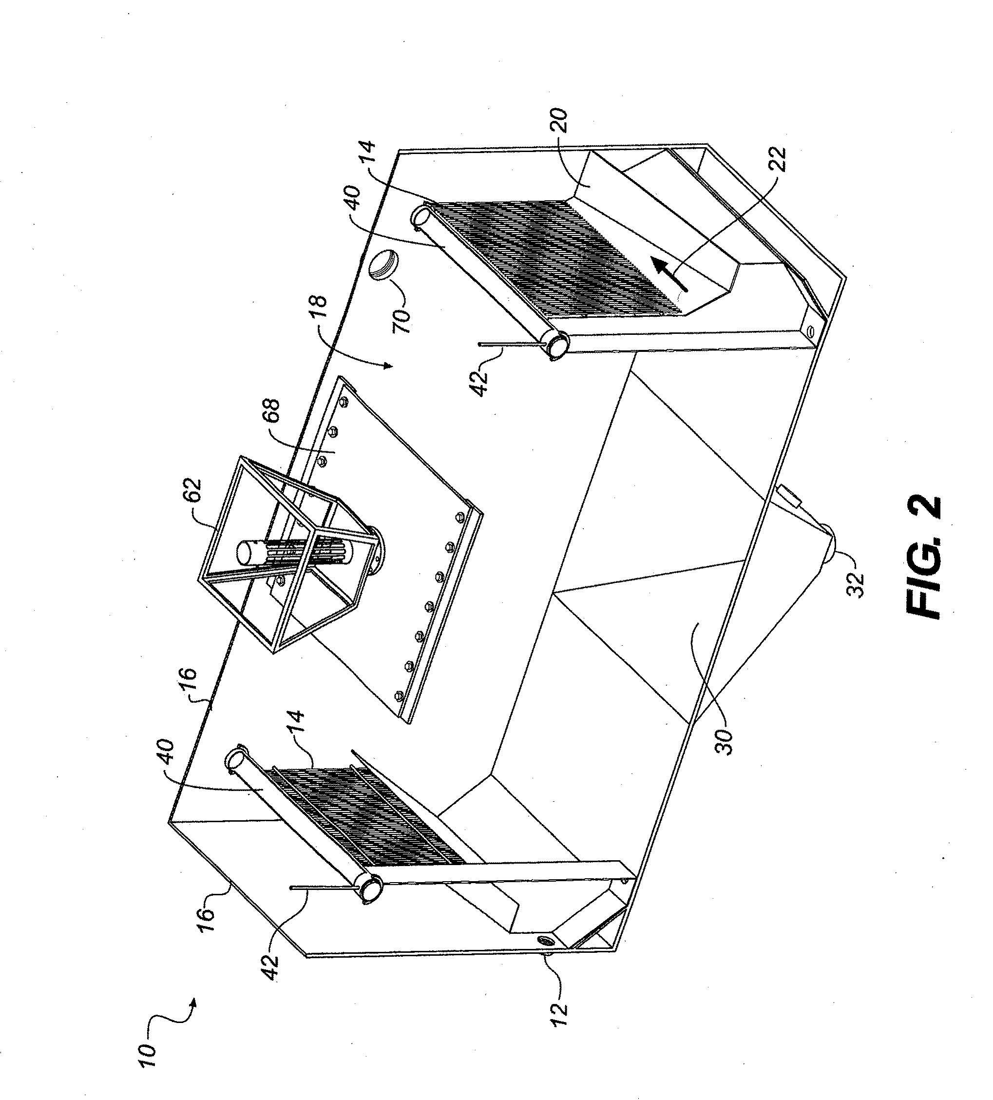 Floatables AMD scum removal apparatus for a waste water treatment system