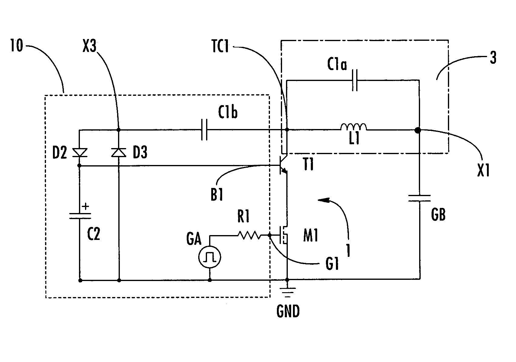 Driving circuit for a control terminal of a bipolar transistor in an emitter-switching configuration having a resonant load