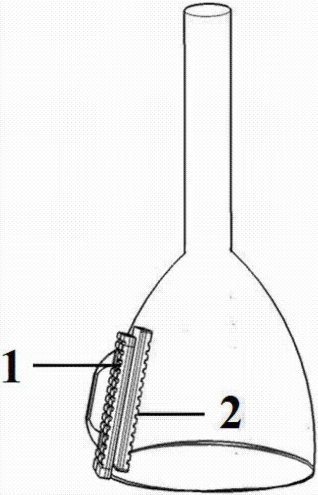 Magnetic cleaning brush of volumetric flask