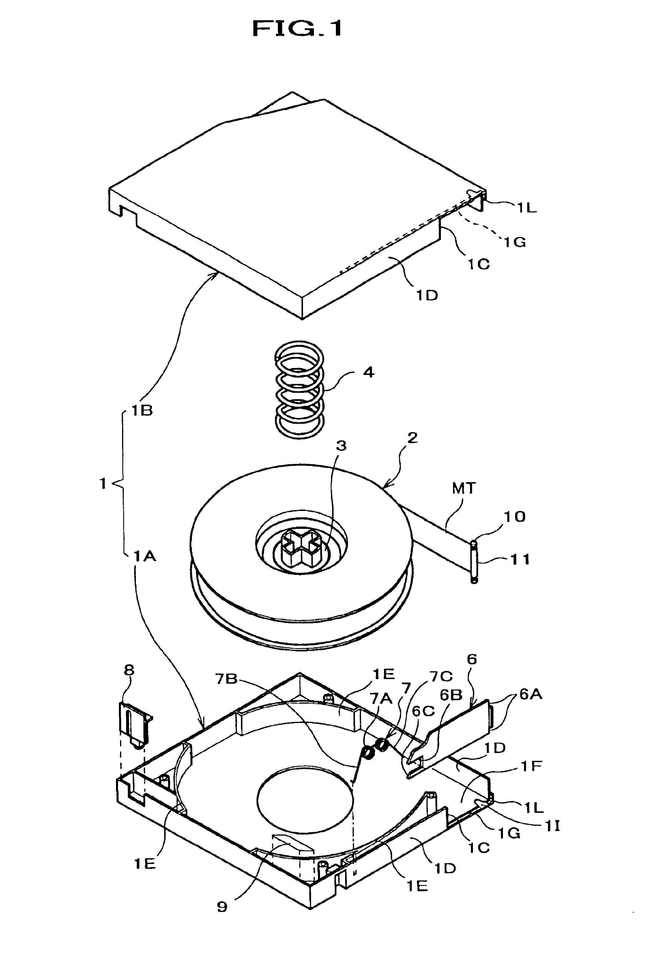 Assembly supporting device for magnetic tape cartridge