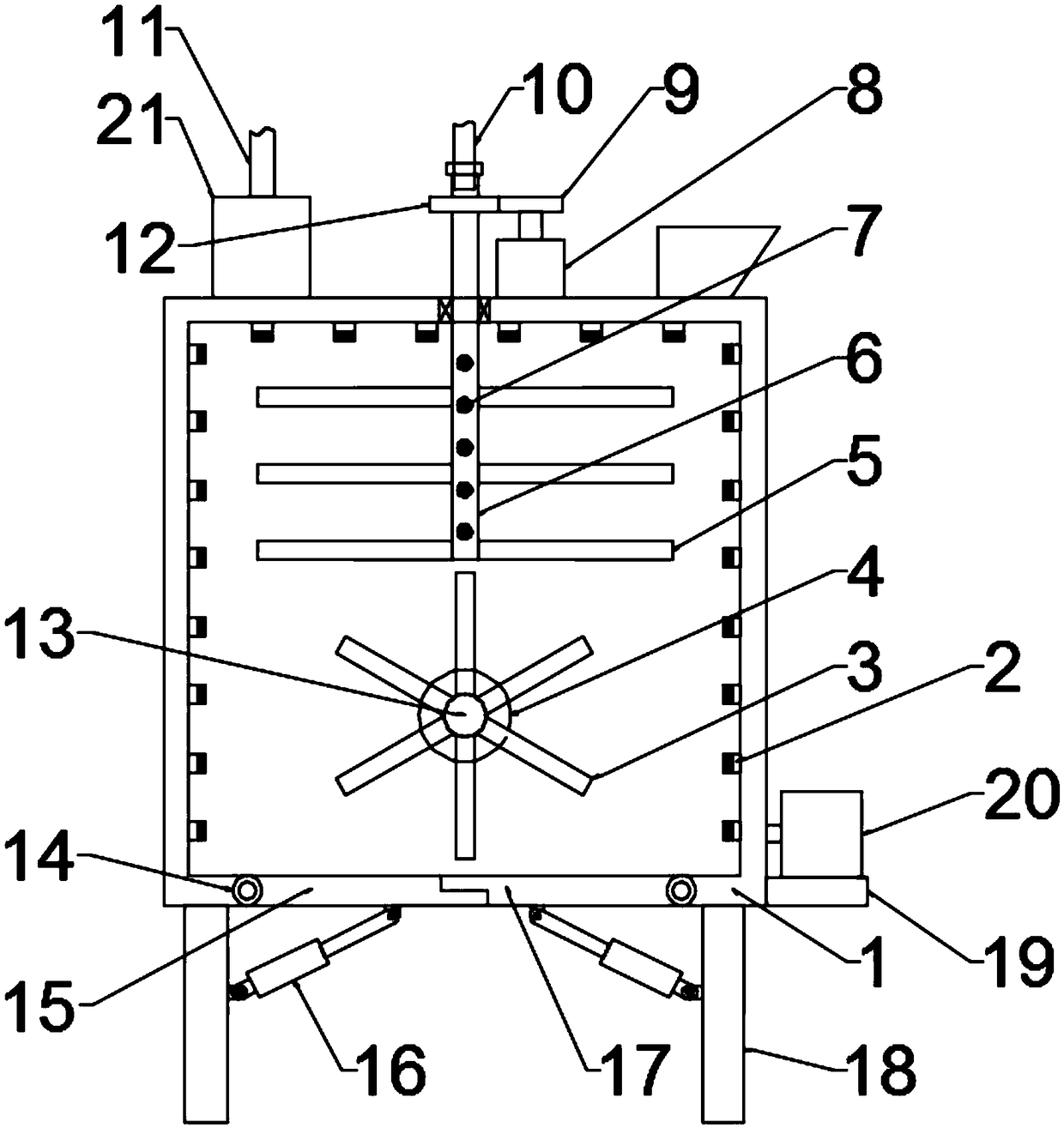 Agricultural grain storage device providing convenience for discharging