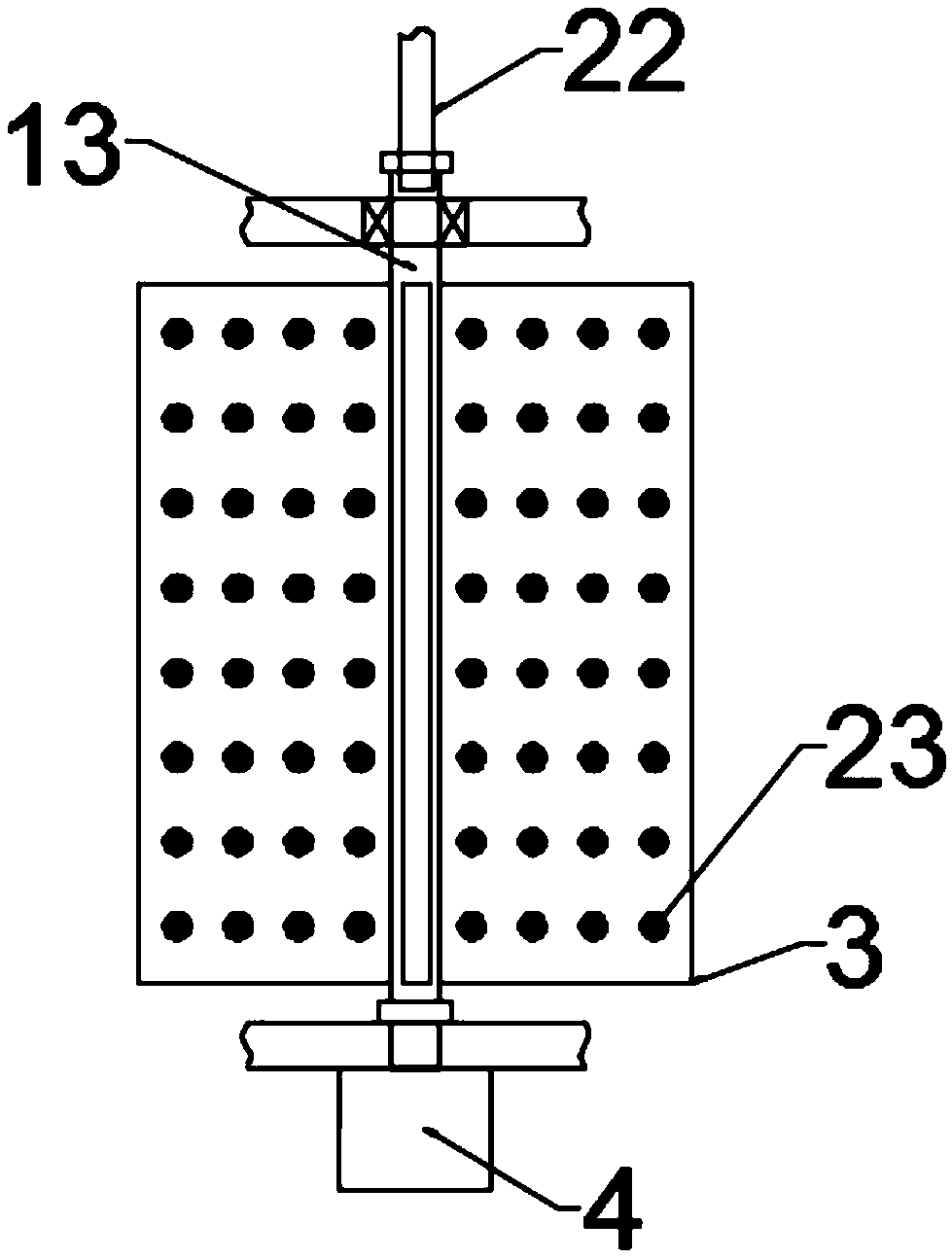 Agricultural grain storage device providing convenience for discharging