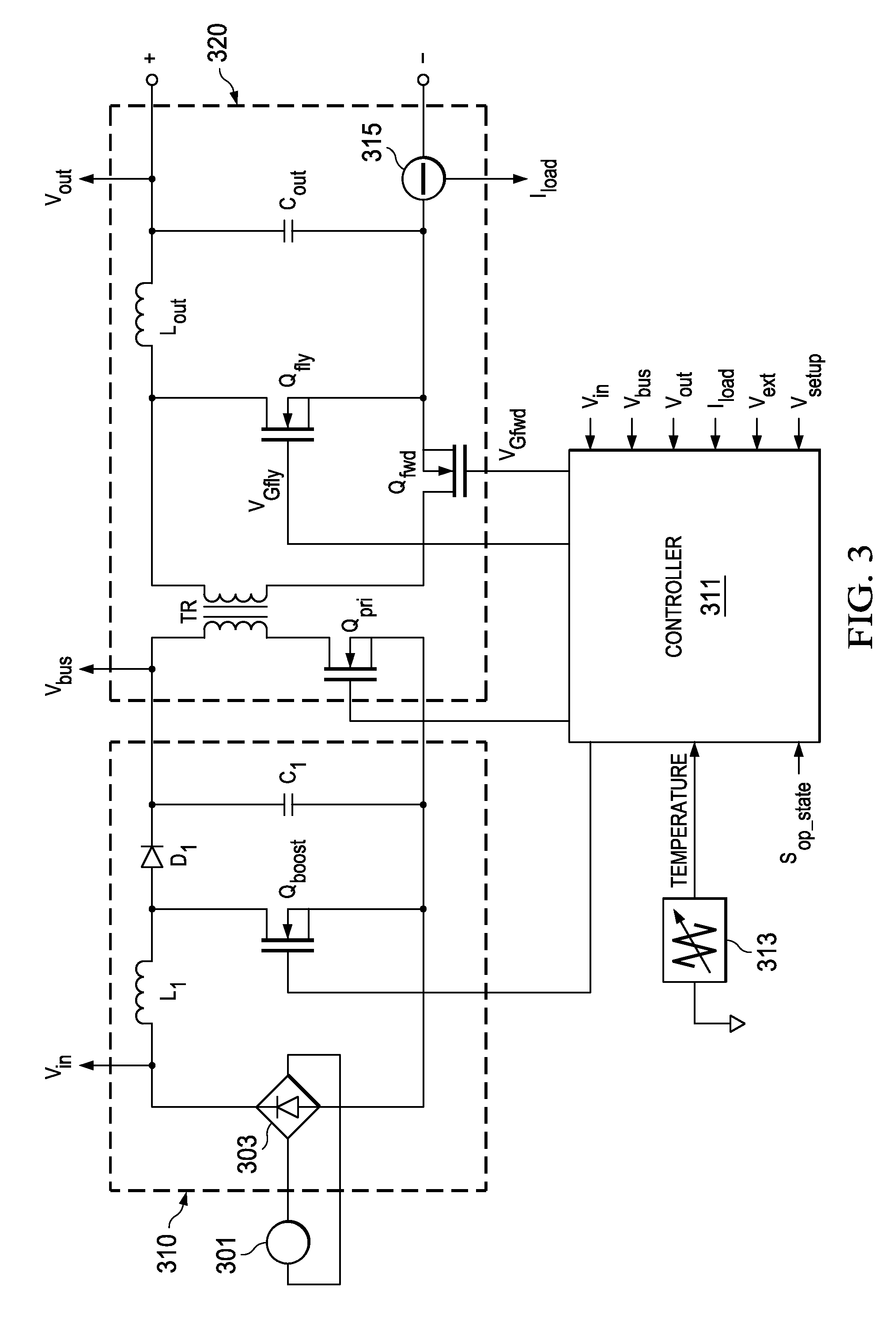 Power system with power converters having an adaptive controller