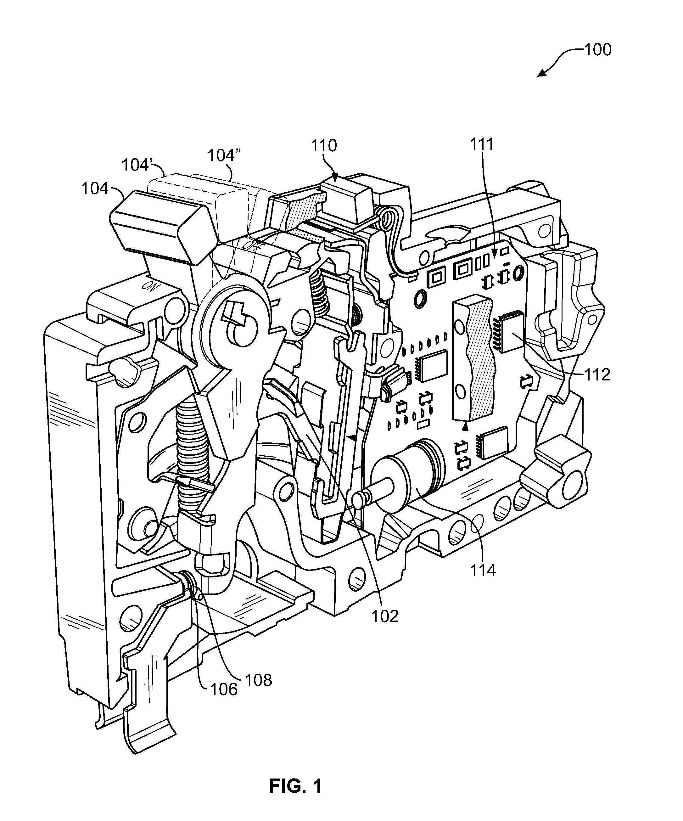 Electronic miniature circuit breaker with trip indication using the breaker tripping function as the feedback mechanism